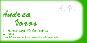 andrea voros business card